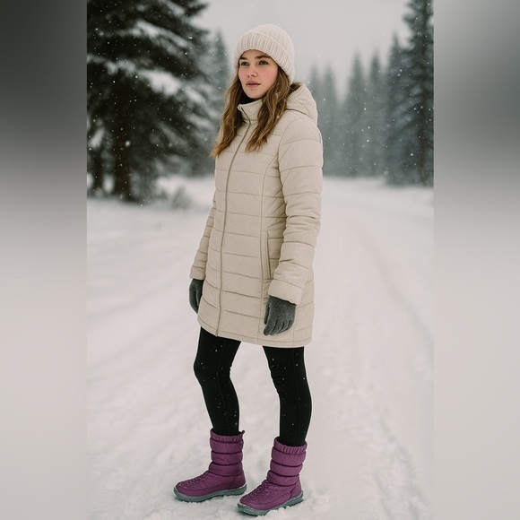 Columbia Shoes - Columbia Minx Slip IV Quilted Burgundy Purple Waterproof Omni Winter Boots W9